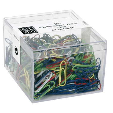 ALCO Fermagli 26mm 458-26 angolare, colori ass. 500 pz.