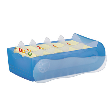 HAN Karteibox Croco A8 998-643 blau 9.7x6.7x19.1cm