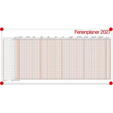 BÜHNER Planific. de vacances DE 2027 UP12-CH-R-FS pour 49 employés 99x49cm