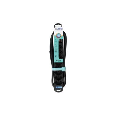 STEFFEN Power Strip TIDE 8 x T13 3m Black