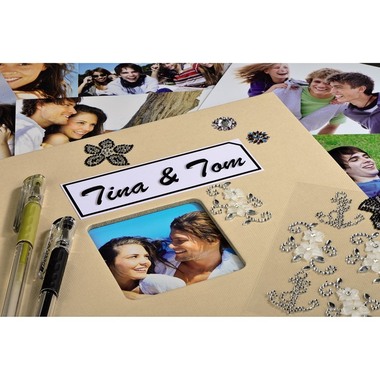 HAMA Spiralalbum Fine Art 36x32cm 10609 taupe 25 Blatt