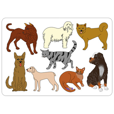 URSUS Schablonen Set 3 Tiere 44100003 26.8x18.9x0.2cm 6 Stück