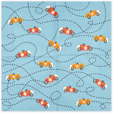 PARTYDECO Servietten 33x33cm SP33-96 Autos 12 Stück