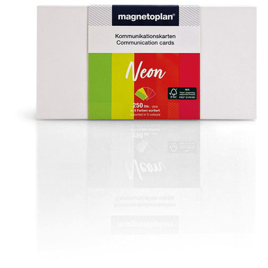 MAGNETOPLAN Kommunikations-Karten 20x10cm 112501560 Set Neon, ass. 250 Stück