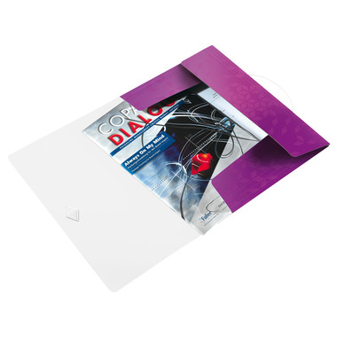 LEITZ Gummibandmappe WOW A4 45990062 violett für 150 Blatt