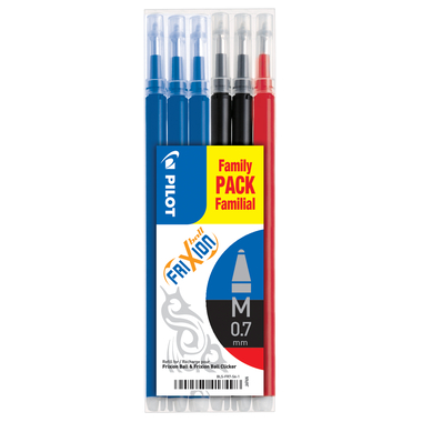 PILOT Refill FriXion Refill BLS-FR7-S6-1 3x blu, 2x nere, 1x rosso