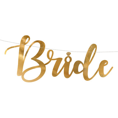 PARTYDECO Guirlande 80x19cm GRL85-019M Bride to be, doré