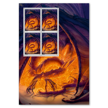 Stamps CHF 1.10 «Smaug», Special sheet with 4 stamps