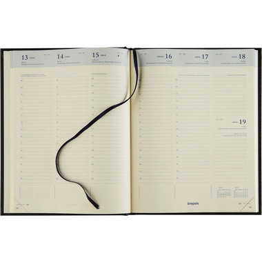 BREPOLS Agenda Timing Lima Kul. 2026 0.136.1256 1S/2P bleu 17x22cm