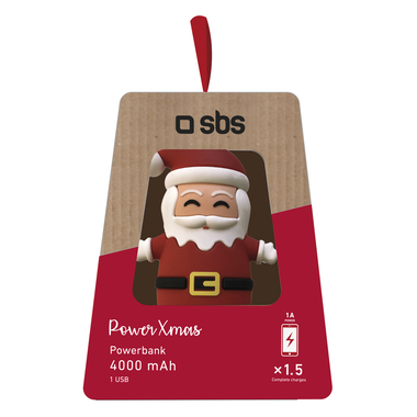 Power Bank in weihnachtlicher Geschenkverpackung