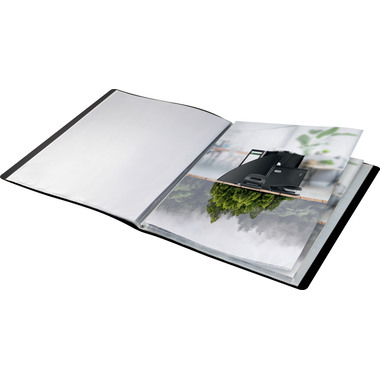 LEITZ Livre présent. Recycle PP A4 4677-00-95 noir 40 dossiers