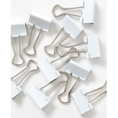 I AM CREATIVE Pinces foldback Let`s Organize 4035.11 blanc, 25mm 10 pièces