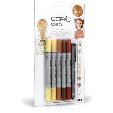 COPIC Marker Ciao 22075572 5+1 Set Hair Tones 1