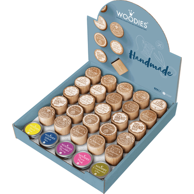 COLOP Woodies Display Handmade 151334 25 tampons, 5 coussins