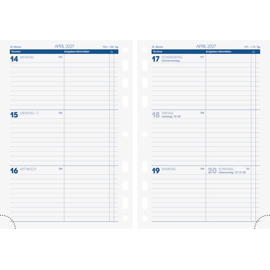 BRUNNEN Timer Einlage 2027 1079100007 1W/2S DE A5