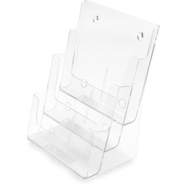 DEFLECTO Prospekthalter Docuholder A4 77301 hoch, 3 Fächer