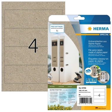 HERMA Etichette 192,0 x 61,0 mm 10760 da silphia paper 80 pezzi