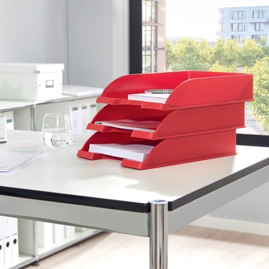 LEITZ Briefablage Plus A4 52270025 rot