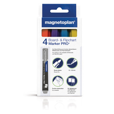 MAGNETOPLAN Kombimarker Pro+ 1228110 ass. 4 Stk.