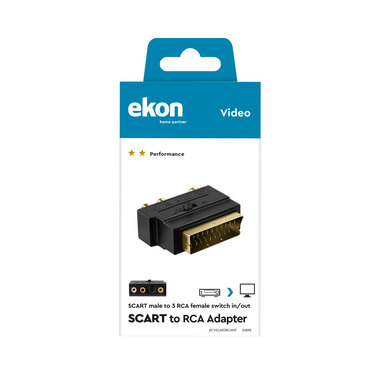 Scart Adapter with 3-way RCA