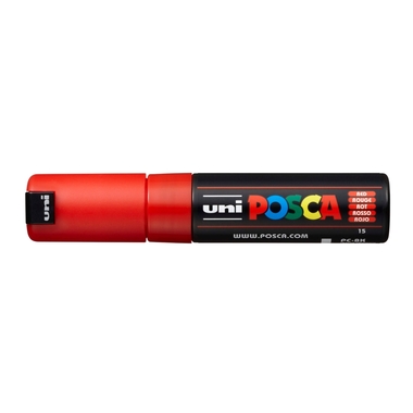 POSCA Marker 8mm PC-8K RED rot, Keilspitze