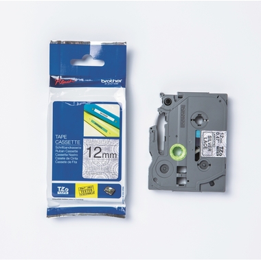 PTOUCH Nastro, plastificato ne/arg. TZe-MPSL31 PT-DV600VP 12 mm