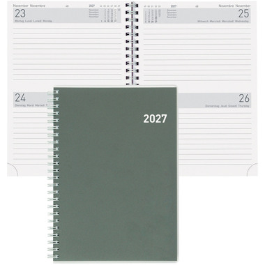BIELLA Agenda Bi Jour Wire-O 2027 808520000027U 2G/1S Cylar ML 14.5x20.5cm