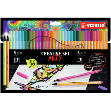 STABILO Stylo Fibre Pen 68 Arty 8868/36-1-20-6 36 pcs. ass.