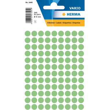 HERMA Marqueurs 8mm 1845 vert 540 pcs.