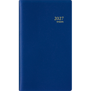 BREPOLS Agenda Notaplan Genova 2027 0.716.2051 1S/2P bleu 8.9x16cm