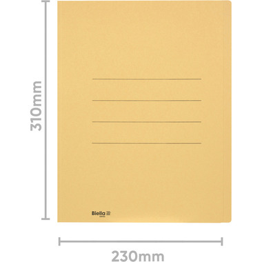 BIELLA Einlagemappe A4 25040020U gelb 240g/m2