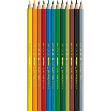 CARAN D'ACHE Farbstifte Swisscolor 1285.804 Kawaii Swiss Mountain 12 Stk.