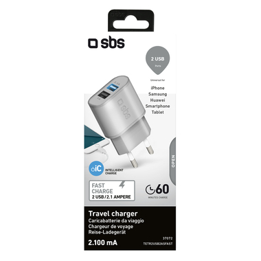 Chargeur de voyage avec technologie ''charge rapide''