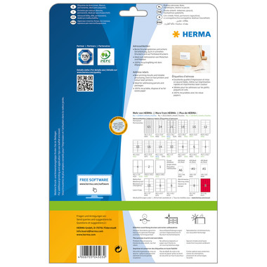 HERMA Etiquettes Premium 99.1x139mm 4503 blanc, permanent 100 pcs.