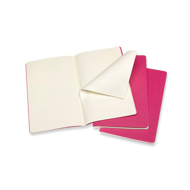 MOLESKINE Carnet carton 3x L/A5 629681 en blanc, pink, 80 pages
