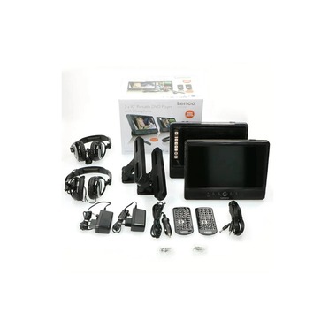 Lenco Portable Dual DVD Player DVP-1046BK