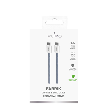 Fabrik 2.0 60W Câble de Charge et Synchronisation USB-C vers USB-C 1,5m | Puro