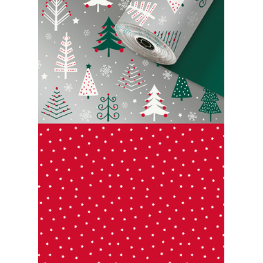 STEWO Geschenkpapier Duo Nelson 2522586075 0,5x250m silber