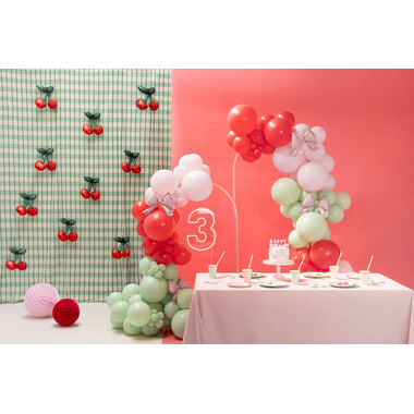PARTYDECO Folienballons 25.5x25cm FB269-081PJ Schleifenform, rosa 5 Stück