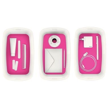 LEITZ MyBox Klein, mit Deckel 5lt 52291023 weiss/pink
