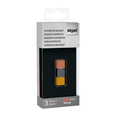 SIGEL Aimants SuperDym Strong 11mm BA724 titan,cuivre,or 3 pcs.