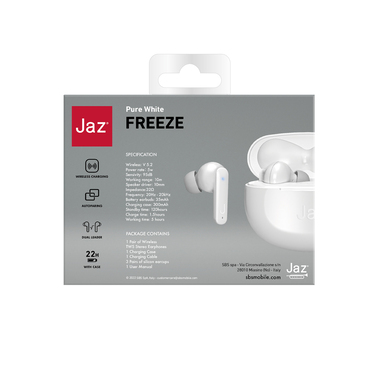 In-ear earphones with wireless charging base | JAZ