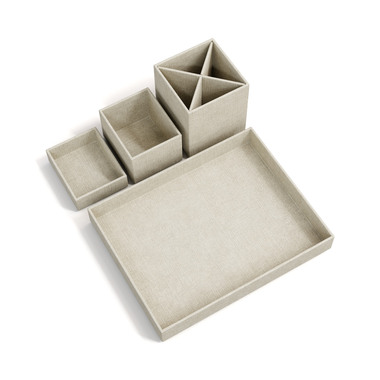 BIGSO BOX OF SWEDEN Stifteköcher Set Lena 7974C5501 Leinen, 4-teilig, beige