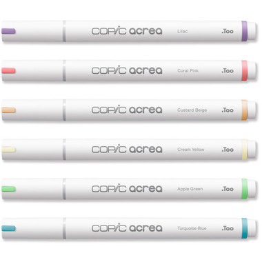 COPIC Marker acrea Set Light 20077602 6 Farben