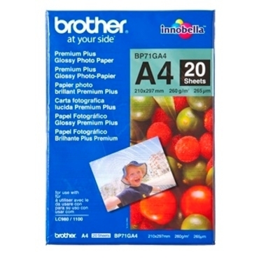 BROTHER Photo Paper glossy 260g A4 BP71-GA4 MFC-6490CW 20 fogli