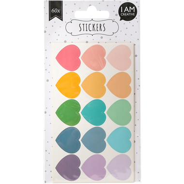 I AM CREATIVE Sticker Herz, 4087.83 matt, 4 Blatt