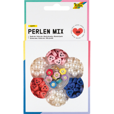 FOLIA Miscela di perline 32023 Happy 160 pezzi