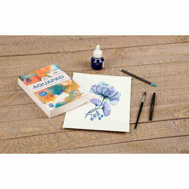 CLAIREFONTAINE Blocco disegno aquarello A6 975620C bianco naturale,MF,300G 50 fg.