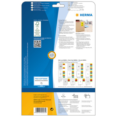HERMA Etichette SPECIAL 105x148mm 4561 giallo,non-perm. 80 pz./20 f.