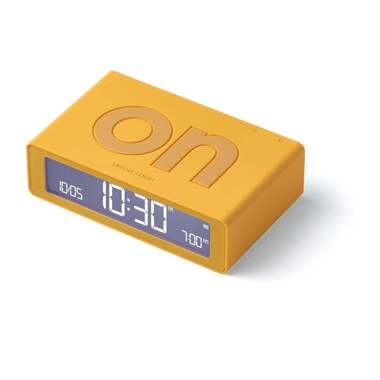 Lexon Digital Alarm Clock Flip Mini Yellow